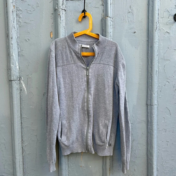 Okaidi Grey Cotton  Elbow Patch Cardigan Sweater, size 14 - Picture 1 of 12